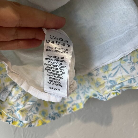 tommy bahama Girls 5 Dress Ditsy Floral Sundress Summer Babydoll Blue Yellow - Picture 10 of 10